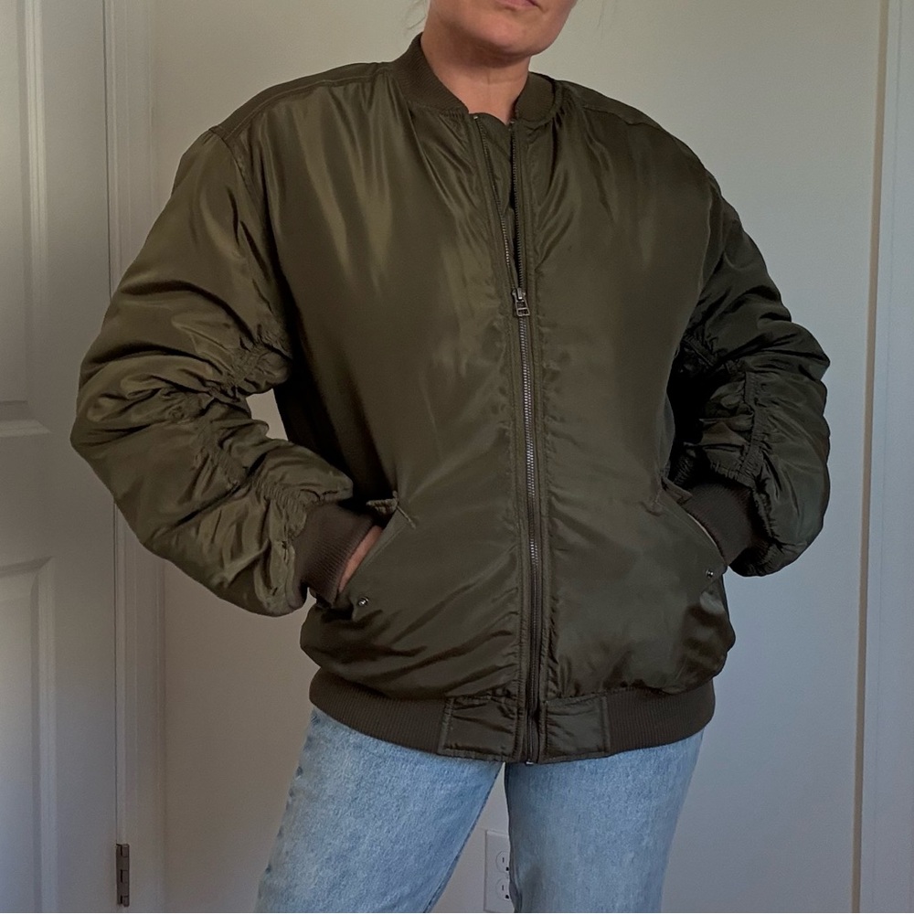 H&M Olive Green Bomber Jacket